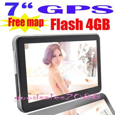 WinCE 6.0 + Flash 4GB 7 INCH HD Car GPS Navigation 128RAM FM  Mp4 