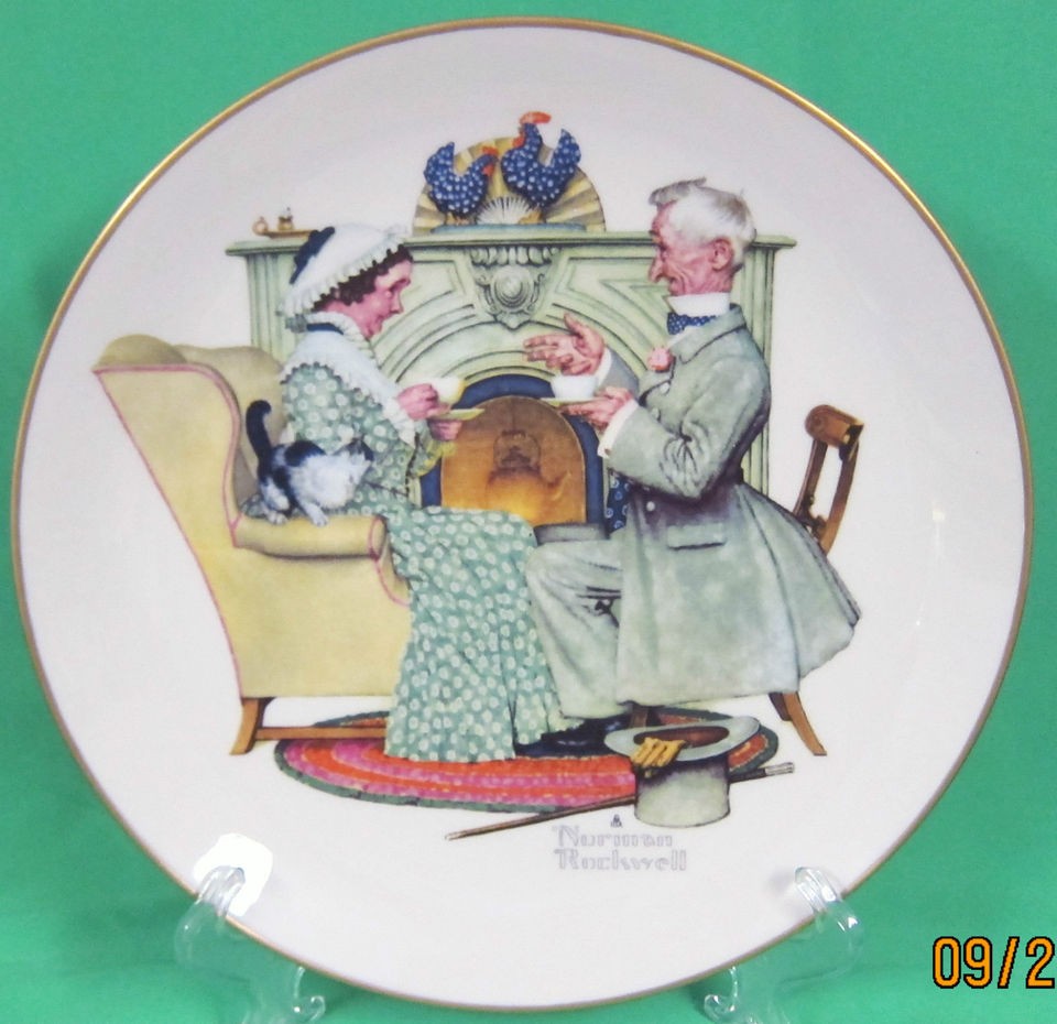 Norman Rockwell Plate by Gorham   Winter Gailiy Sharing Vintage Times 