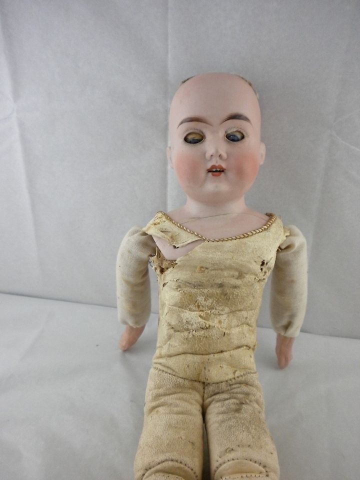   Bisque head & hands Kid Leather Body Doll MAJESTIC #22 GERMANY c1890