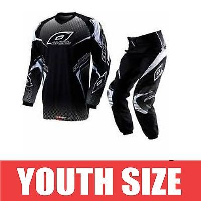 12 ONEAL ELEMENT KIDS PANT 5/6 JERSEY SMALL BLACK MOTOCROSS ATV BMX 