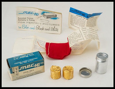 Scarce MEC 16 original ADOX film UNUSED w/film can, INSTRUCTIONS and 