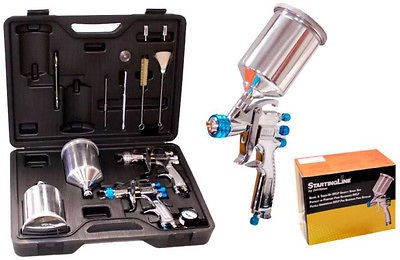 DEVILBISS HVLP Auto Paint & Touch Up SPRAY GUN SYSTEM w/ 3 