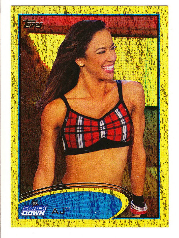 2012 Topps WWE Gold Parallel AJ Lee