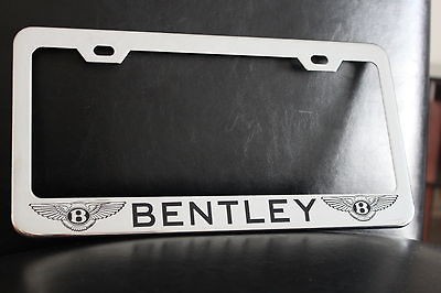 BENTLEY LICENSE PLATE FRAME, CUSTOM MADE OF CHROME