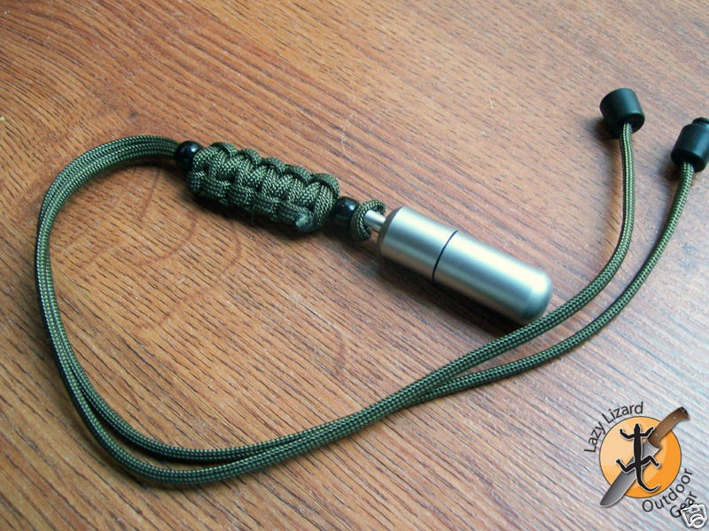 Waterproof Peanut Lighter on breakaway paracord lanyard