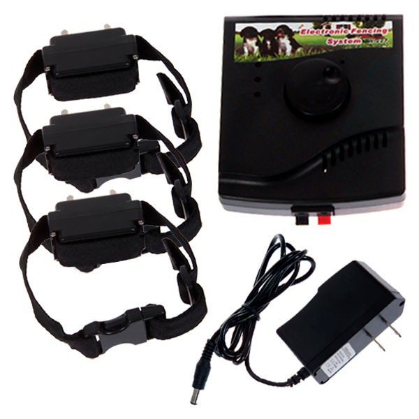   Shock Vibra Remote Dog Training Collar Fence For 3 Dog US Seller Black