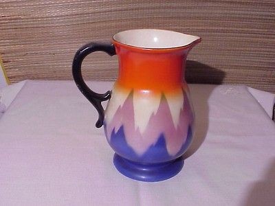 Fabulous Art Deco Ditmar Urbach Czech Pottery Pitcher