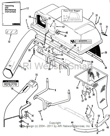 TORO 07 08BL01 30 INCH REAR BAGGER 1989 1990 TRACTOR GRASS COLLECTOR 