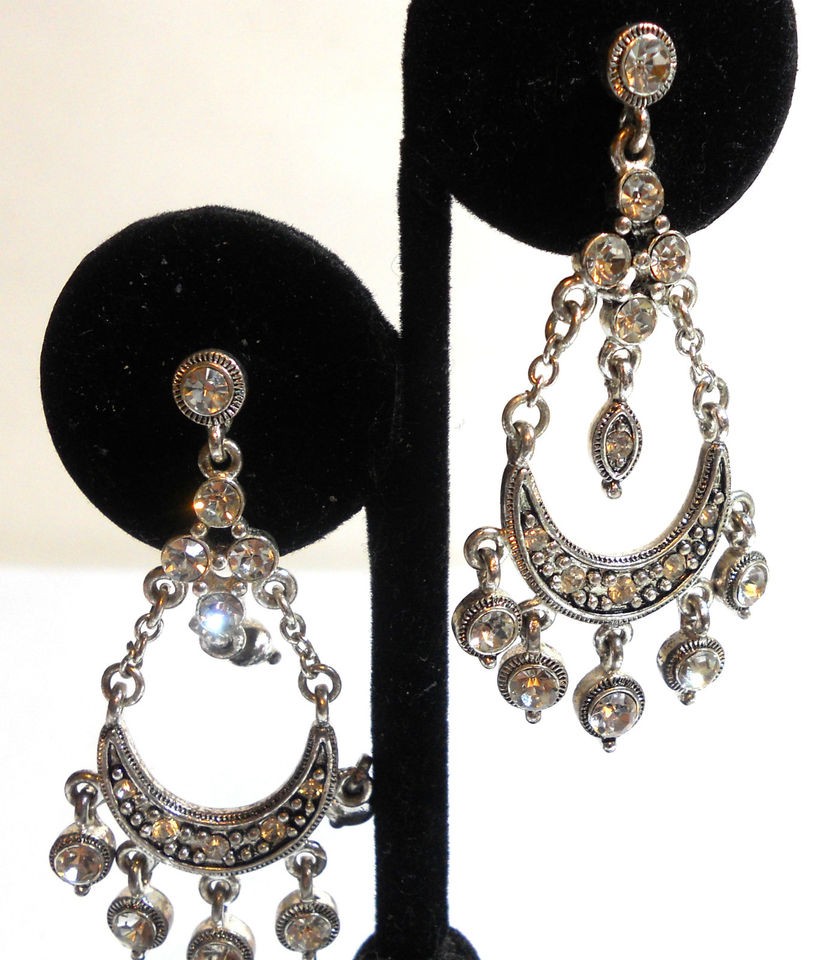   NICE GIFT Holiday Party Dressy Rhinestone Chandelier Earrings Pierced