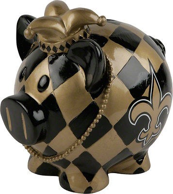   Orleans Saints Large 7 X 8 X 6 Pig Leaguers Thermatic Piggy Bank