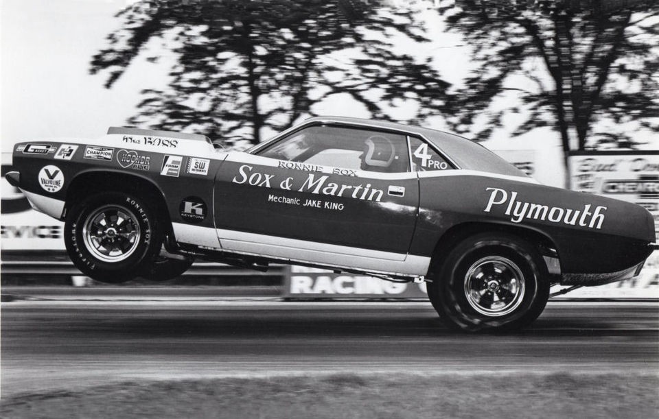 Sox & Martin 1971 Plymouth Cuda Pro Stocker Launch PHOTO