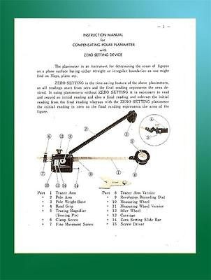 MANUAL FOR ZERO SETTING COMPENSATING POLAR PLANIMETER