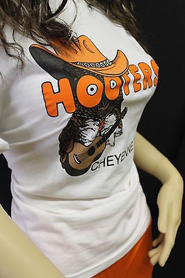 Hooters Girl Uniform Cowboy Costume T Shirt Shorts Pantyhose Slouch 