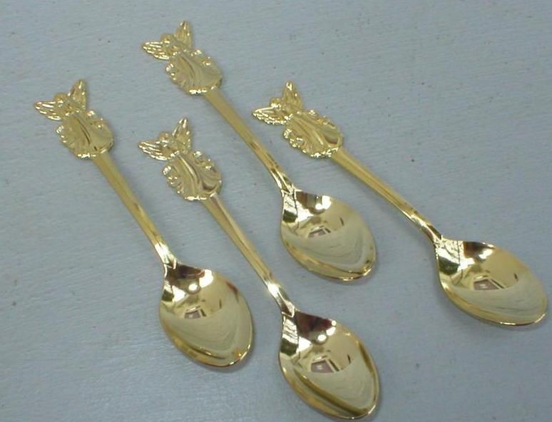 Gold ANGEL demitasse or Tea Spoon Teaspoon High Party NEW