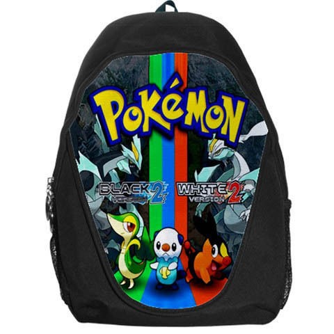 Pokemon Black White 2 NDS game Kyurem Reshiram Zekrom backpack wear 