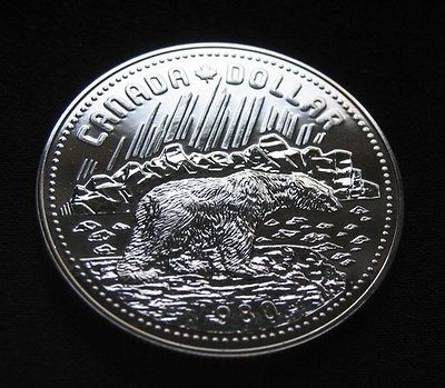 1980 POLAR BEAR SILVER DOLLAR   HIGHLY SOUGHT AFTER ~ EVERYONES 