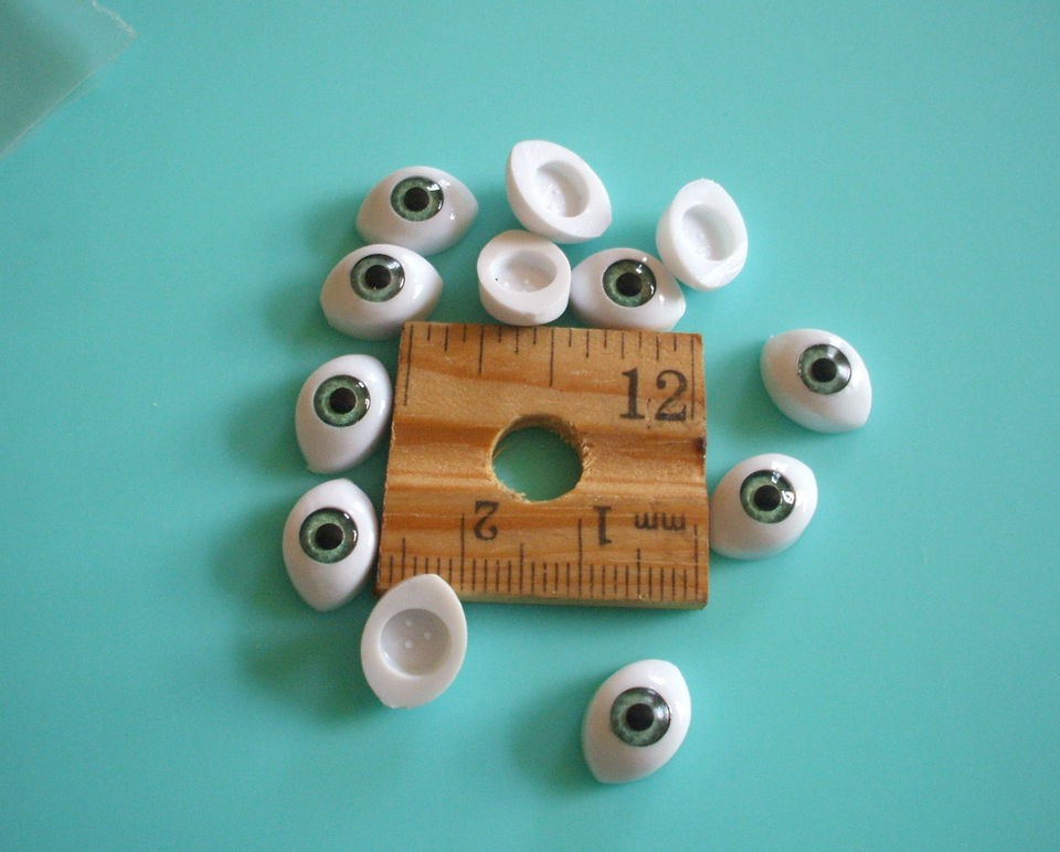 12 PCS ASSORTED VINTAGE PLASTIC DOLL EYES ART DOLL CLAY DIY S 23 #5