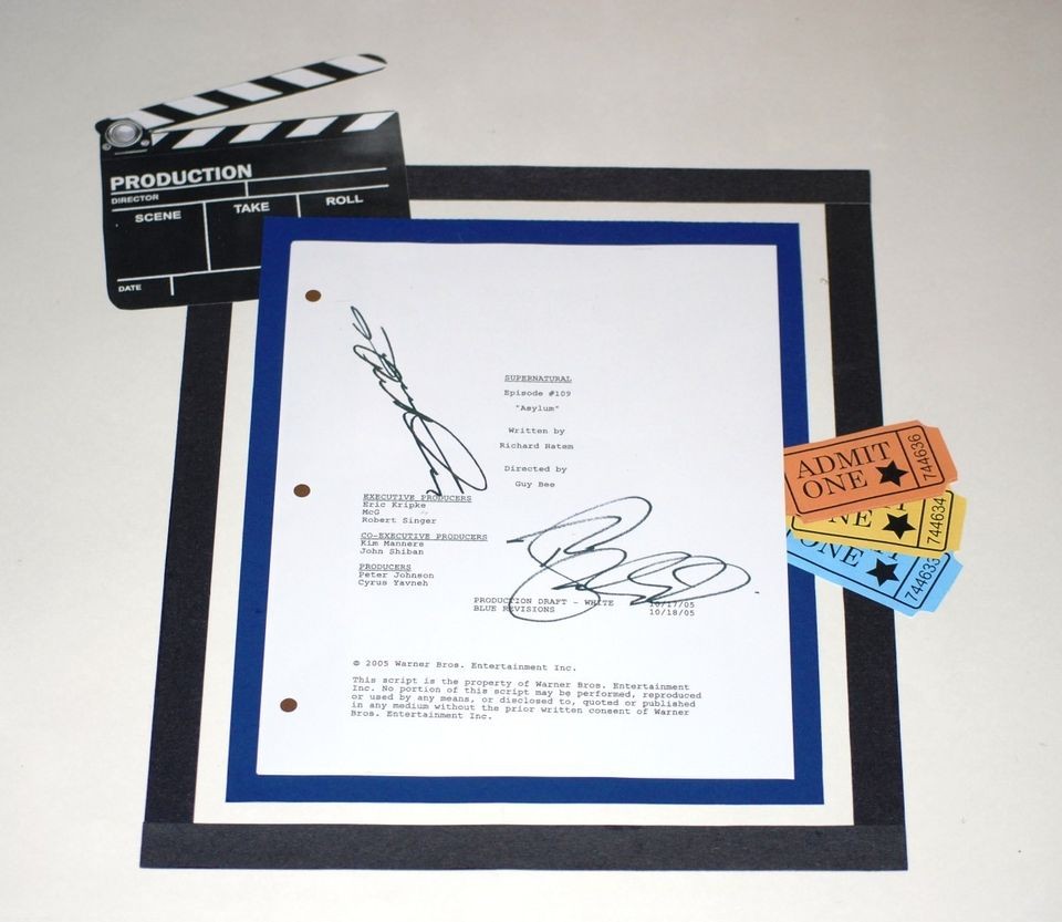   SCRIPT ASYLUM SIGNED RPT JENSEN ACKLES AND JARED PADALECKI