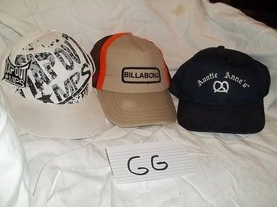   Snap Back Caps Hat Tapout Auntie Annes Pretzels BillaBong Mesh Trucker