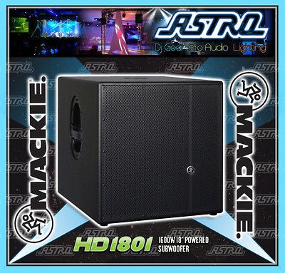 Mackie HD1801 1600 Watt 18 Inch Powered Subwoofer HD 1801