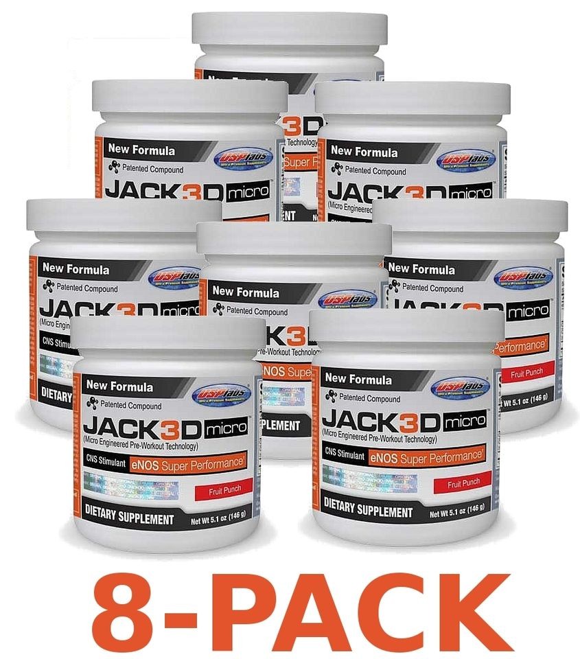 PACK USP LABS JACK3D MICRO PRE WORKOUT 40 SERVINGS JACKED JACK 3D 