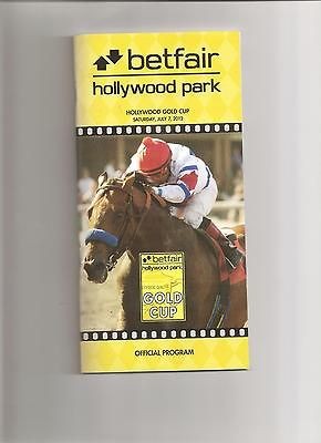 HOLLYWOOD PARK PROGRAM (GOLD CUP) GAME ON DUDE SIGNED BY CHANTAL 