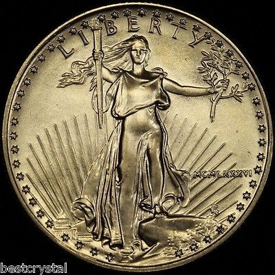 1986 Half Ounce ($25) Gold Eagle ~ Brilliant Uncirculated ~ (#14)