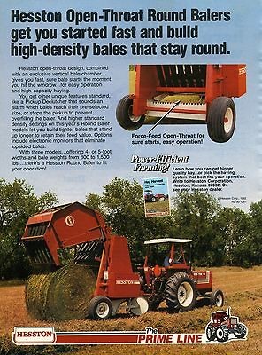 1982 Hesston Fiat The Prime Line 580 & Open Throat 5540 Round Baler 