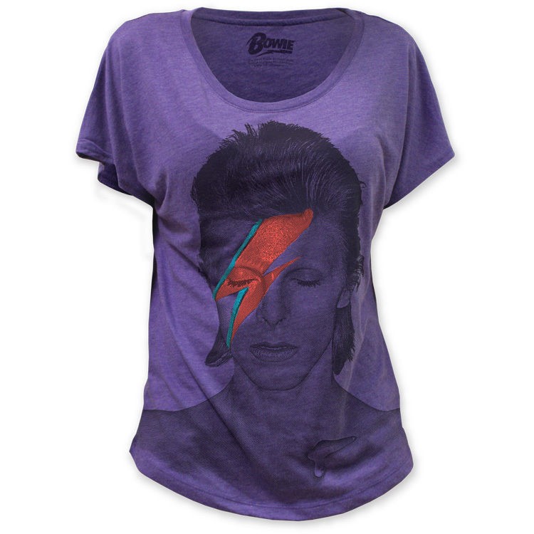 NEW David Bowie Aladdin sane Bolt Vintage Faded Look Dolman Size T 