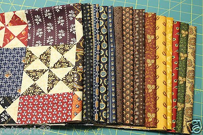 14 SPICE CHEST REPRODUCTION QUILT FABRIC FAT QUARTERS BY ANDOVER 