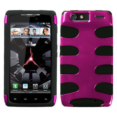   BLACK FISHBONE HYBRID CASE COVER SKIN MOTORLA DROID RAZR XT912 XT910