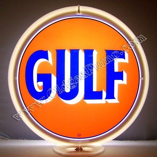 GULF GASOLINE GAS PUMP GLOBE FREE S&H