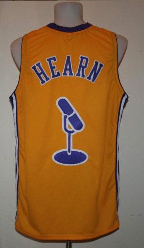 CHICK HEARN custom LAKERS Jersey Home Gold M L XL XXL