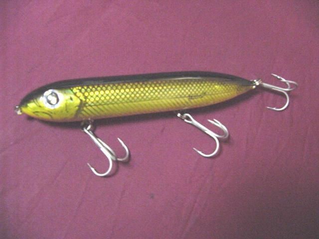   SUPER SPOOK BLACK YELLOW ORANGE BELLY UNFISHED FISHING LURES LURE