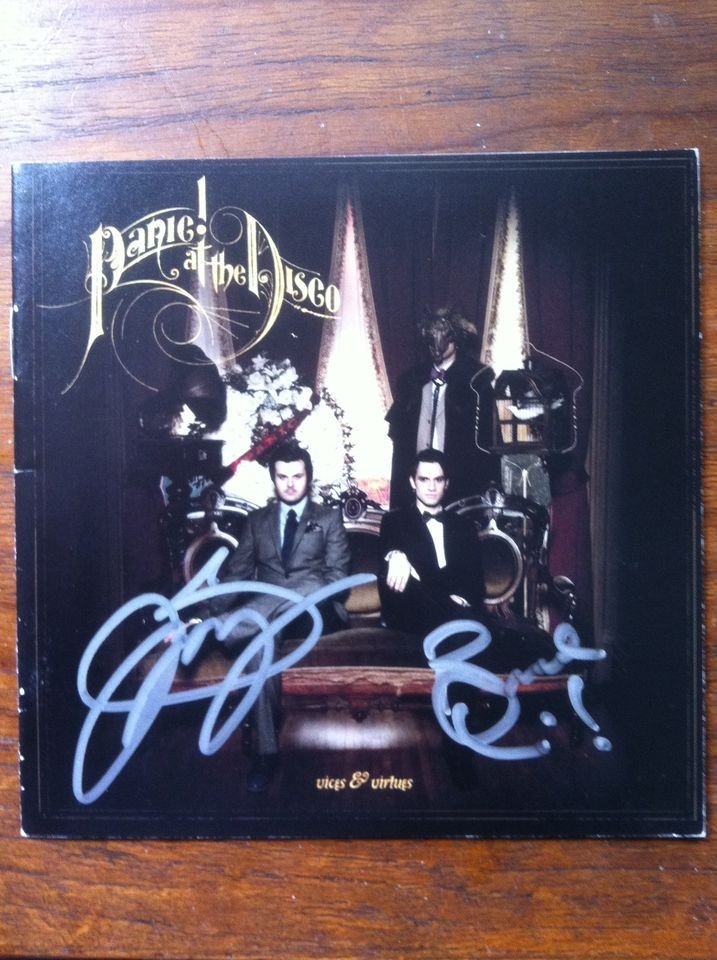 Panic at the Disco signed Vices & Virtues cd autograph