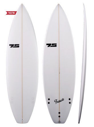 NEW 56 7S Fuse Poly Surfboard Shortboard Polyester   Clear Deck w 