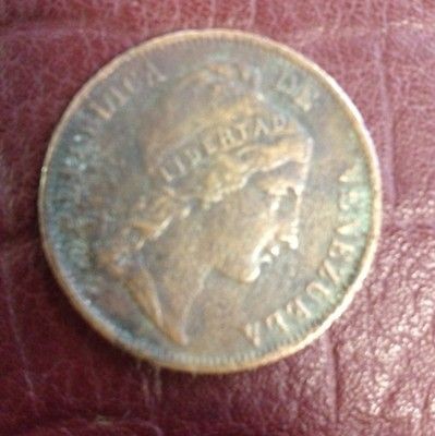 VENEZUELA 1852 1 Centavo Circulated Hard To Find 