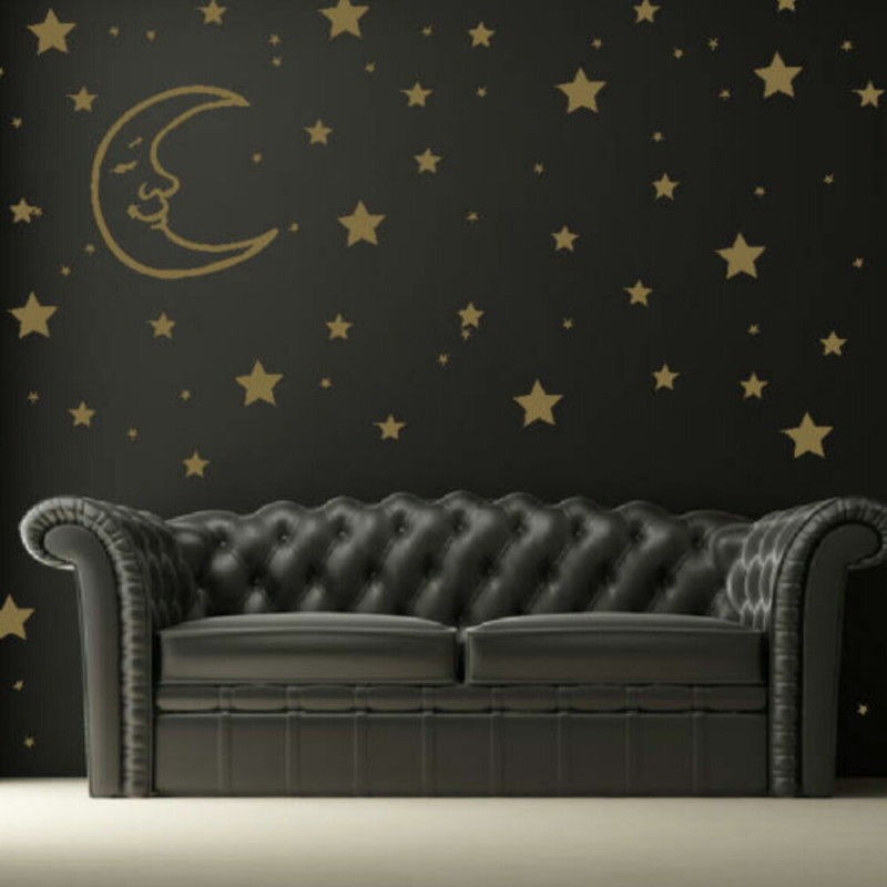   AND MOON KIDS WALL DECAL STICKERS rub on vinyl transfer new RA180