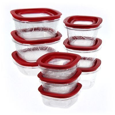 18pc Rubbermaid Premier Food Storage Bowls Stain Resistant 