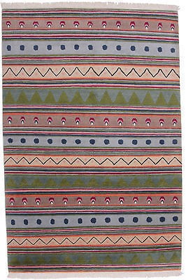   Modern Green Tibetan Large Area Rug Rugs Carpet 60 Knots 57 x 83