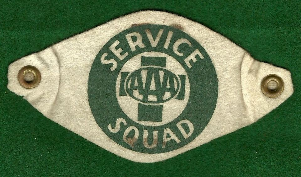 VINTAGE AAA SCHOOL SAFETY PATROL   FELT ARM BAND   AAA SERVICE SQUAD