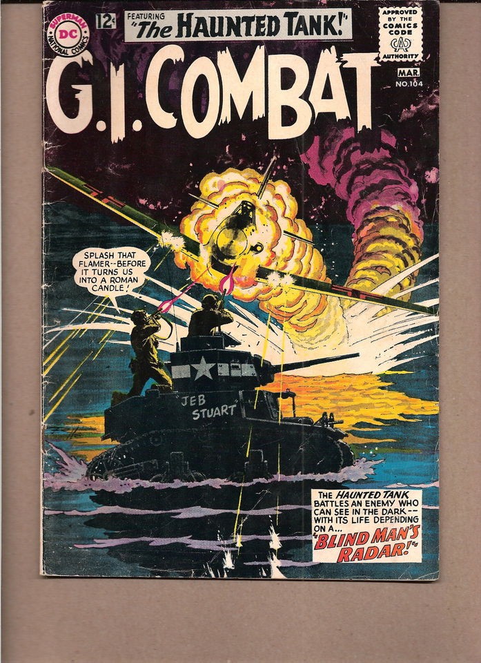 COMBAT #104 1964 DC VG HAUNTED TANK WAR JOE KUBERT