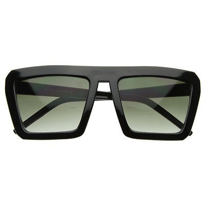   Bold Flat Top Retro Celebrity Inspired Super Square Sunglasses