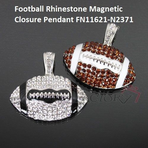 Sports Rhinestone Magnetic Closure Pendant(Volleyball,Soccer,baseball 