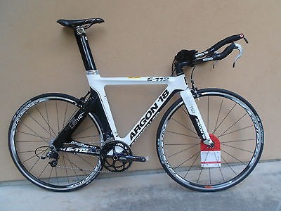 2012 Argon 18 E 112 Carbon Triathlon SRAM Rival Fulcrum Wheels SMALL