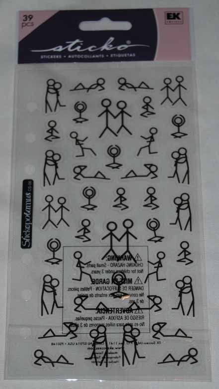 STICKO PEOPLE STICK FIGURES STICKER SHEET EMBELLISHMENTS