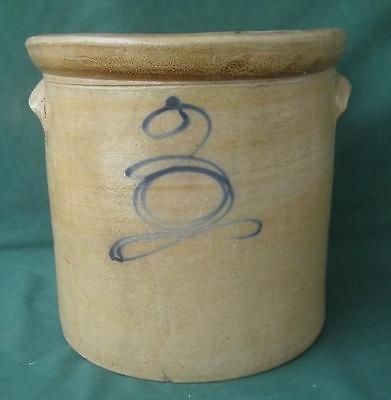   GALLON REDWING BEE STING STONEWARE CROCK COBALT BLUE SALT GLAZE #2