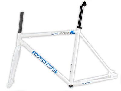 EIGHTHINCH SCRAMBLER TRACK FIXED GEAR FRAME 49CM WHITE FIXIE FRAMESET