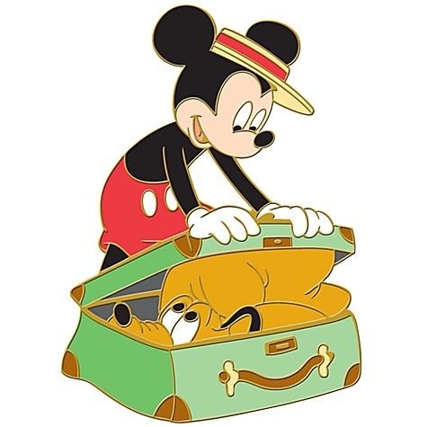 Disney LE 250 Pin 110th LEGACY MICKEY & PLUTO IN SUITCASE MR. MOUSE 