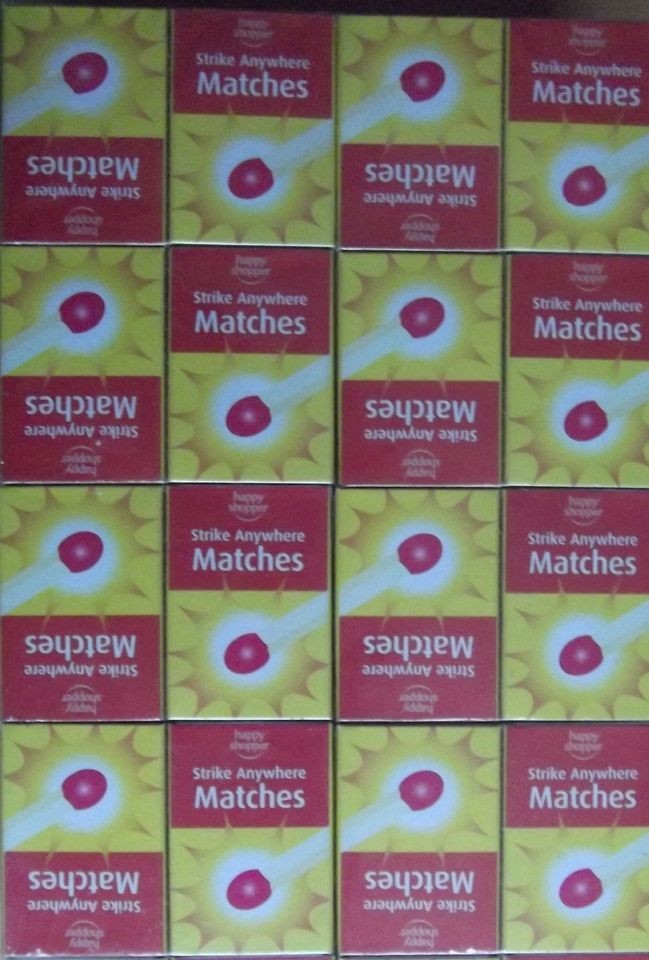 20 MATCH BOXES 20 PACKS QUALITY STRIKE ANYWHERE MATCHES FOR CAMPING 